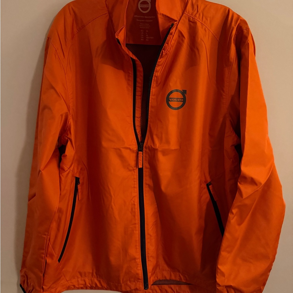 Orange Windbreaker Jacket Volvo